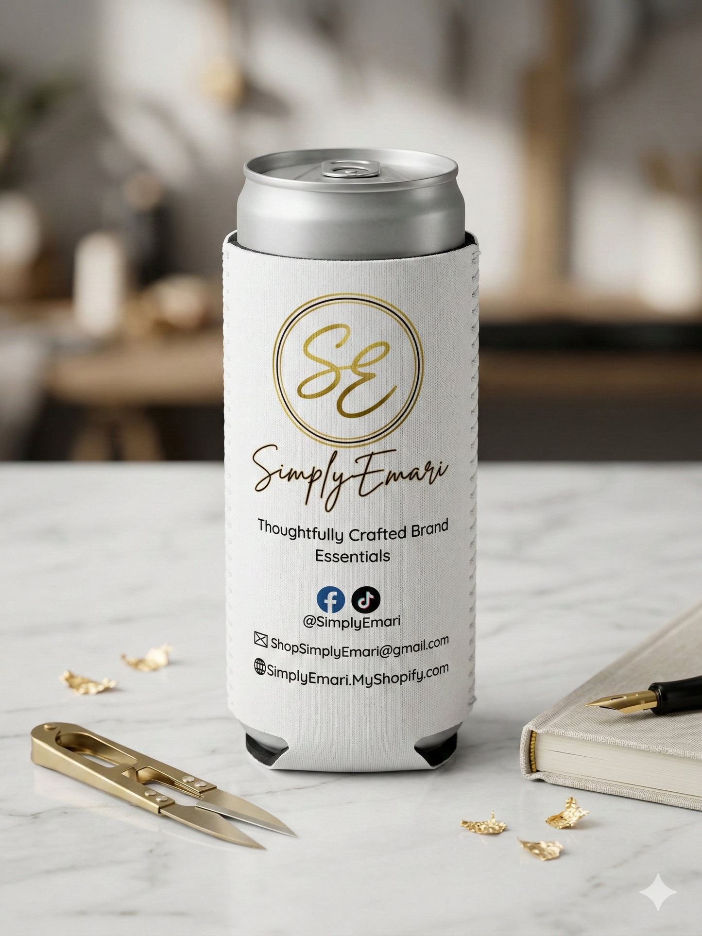 Custom Slim Can Cooler – Personalized Neoprene Insulator with Business Logo