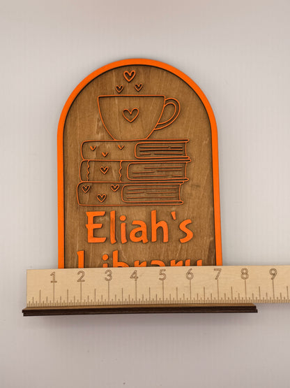 Personalized Library Sign