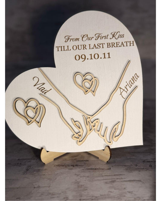 Personalized Heart Gift - Perfect for Anniversaries, Weddings, special dates and more!