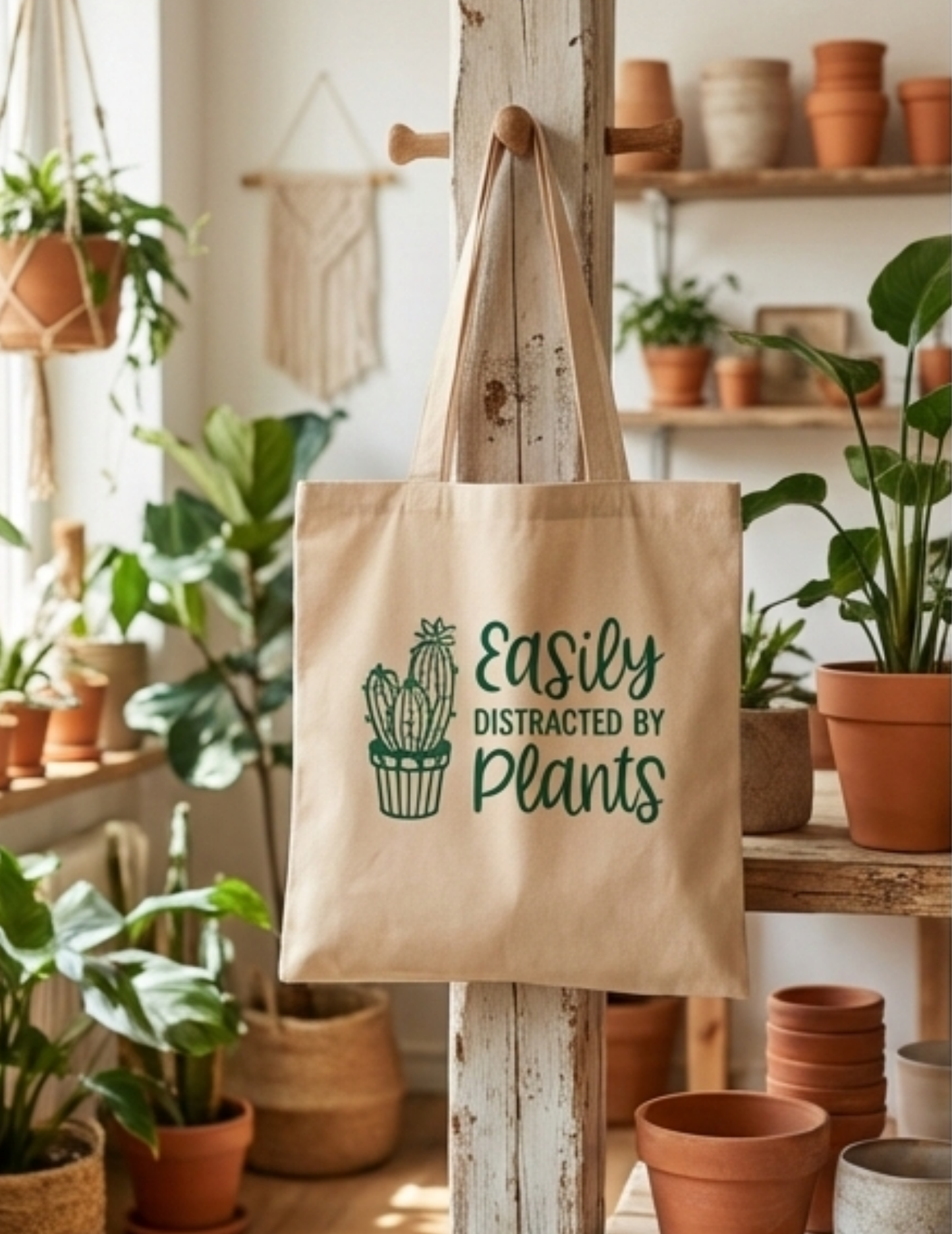 The "Easily Distracted by Plants" Everyday Tote