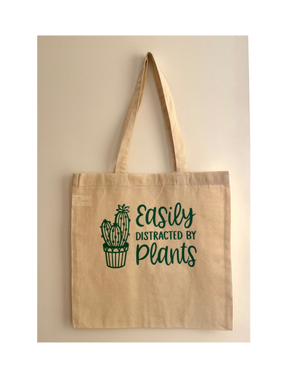 The "Easily Distracted by Plants" Everyday Tote