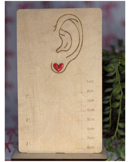 Valentine's Day Heart Stud Earrings