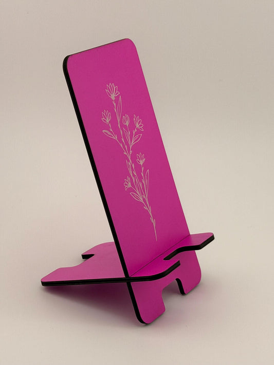 Floral Phone Stand - Personalized Gift