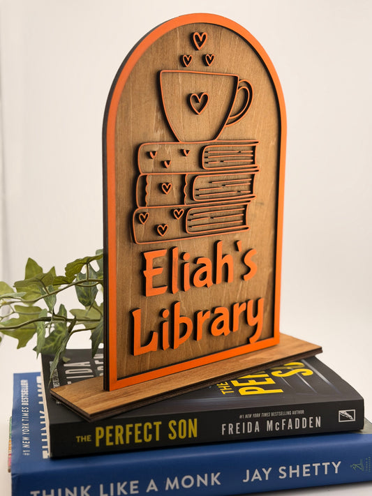 Personalized Library Sign