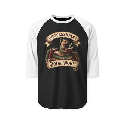 The "Professional Book Worm" Vintage-Style Baseball Tee