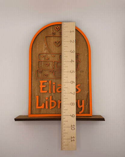 Personalized Library Sign