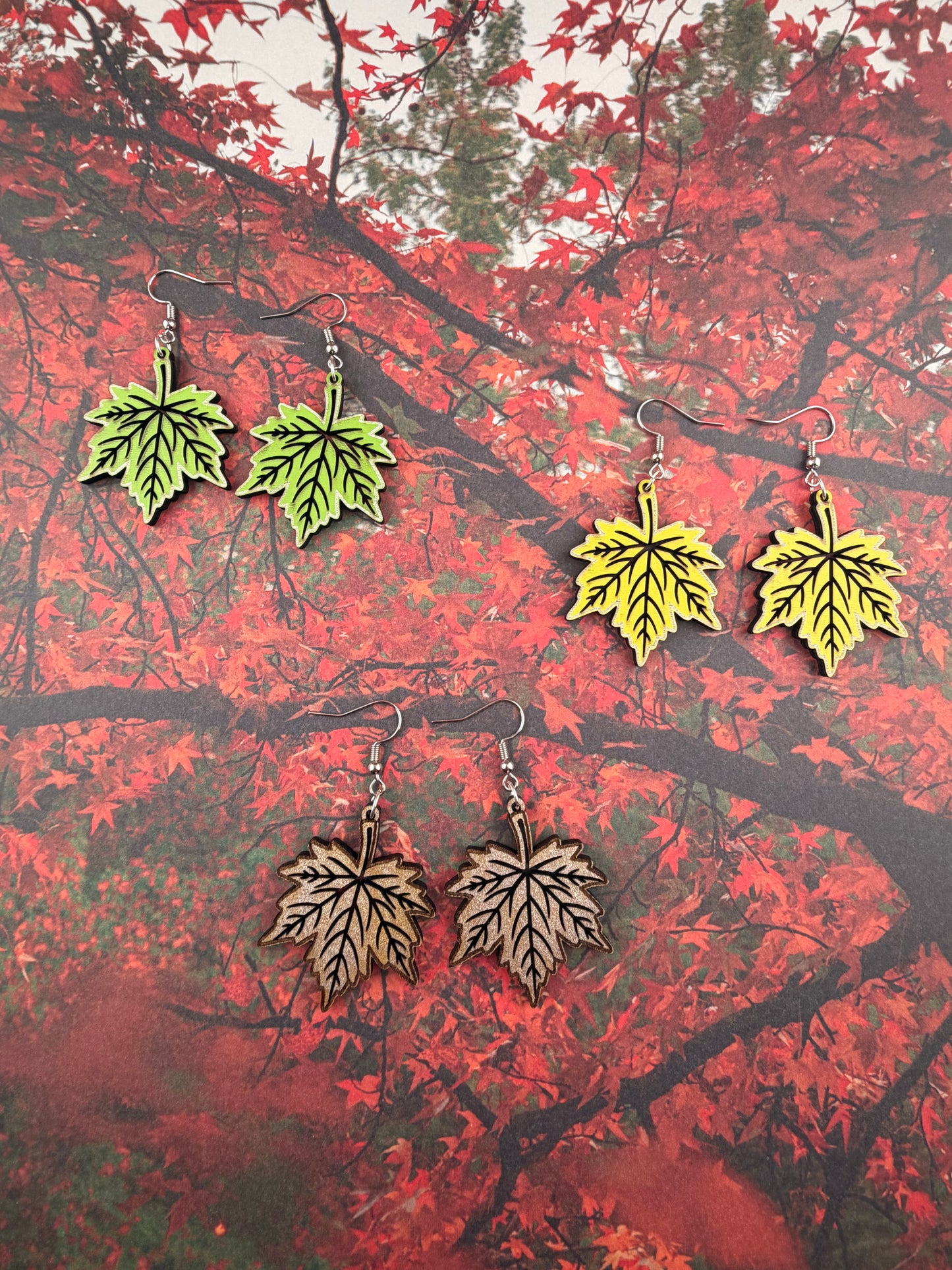 Fall Maple Leaf Earrigns