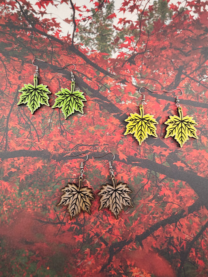 Fall Maple Leaf Earrigns