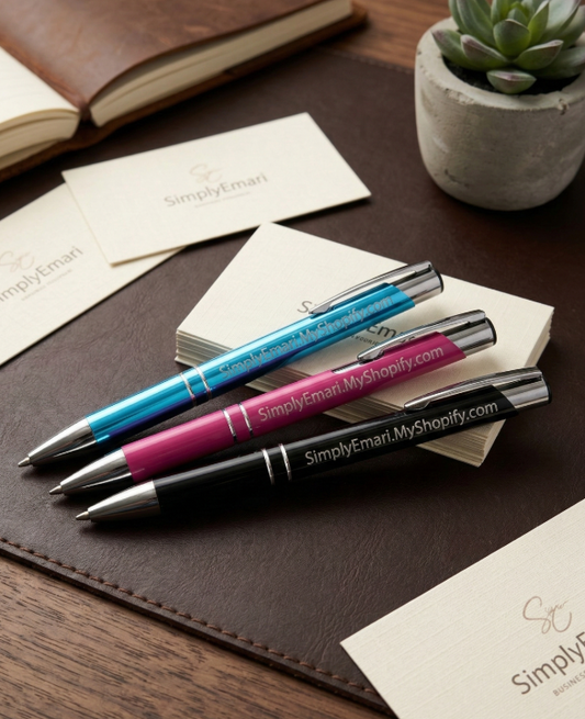 Custom Laser-Engraved Metal Pen – Personalized Branded Office Essential