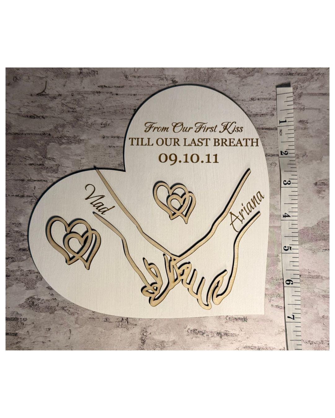 Personalized Heart Gift - Perfect for Anniversaries, Weddings, special dates and more!