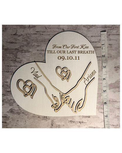 Personalized Heart Gift - Perfect for Anniversaries, Weddings, special dates and more!