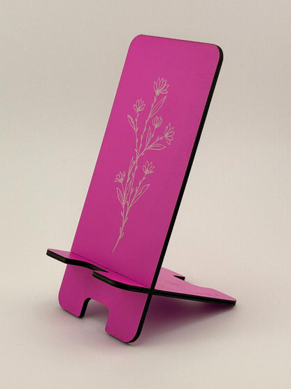 Floral Phone Stand - Personalized Gift