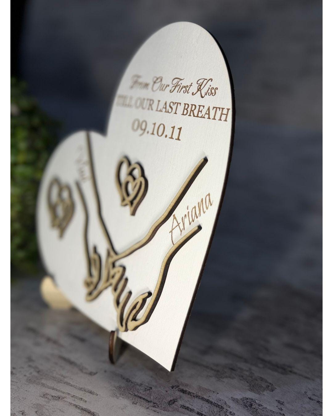 Personalized Heart Gift - Perfect for Anniversaries, Weddings, special dates and more!