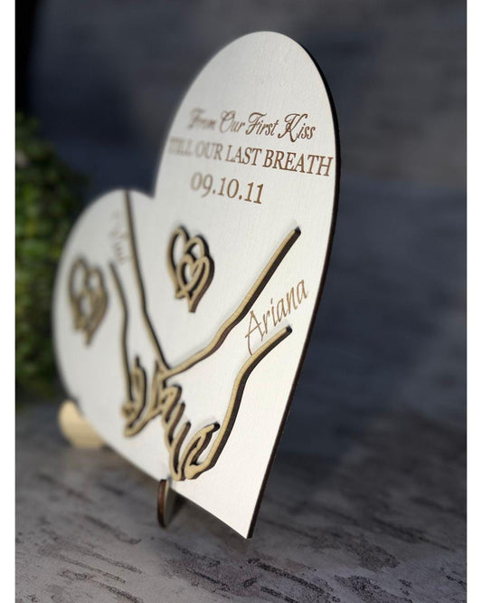 Personalized Heart Gift - Perfect for Anniversaries, Weddings, special dates and more!