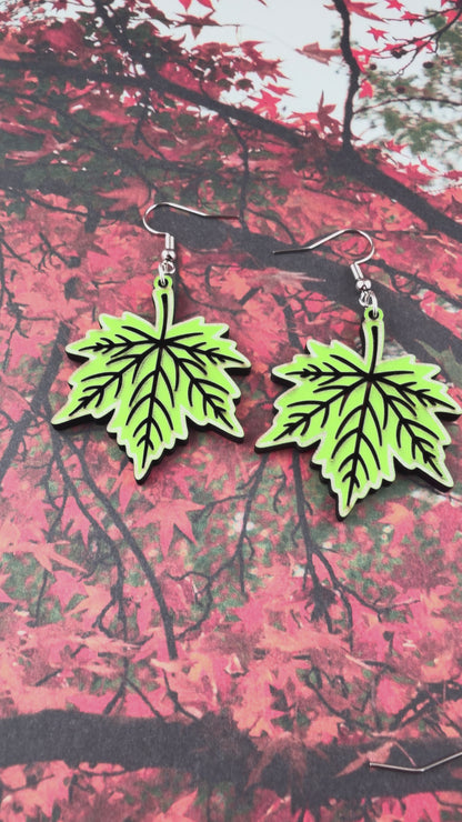 Fall Maple Leaf Earrigns